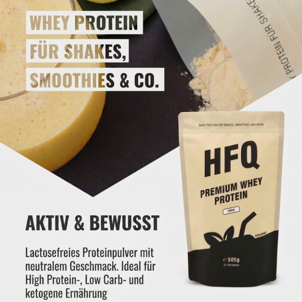 Premium Whey Protein für Shakes, Smoothies & Co