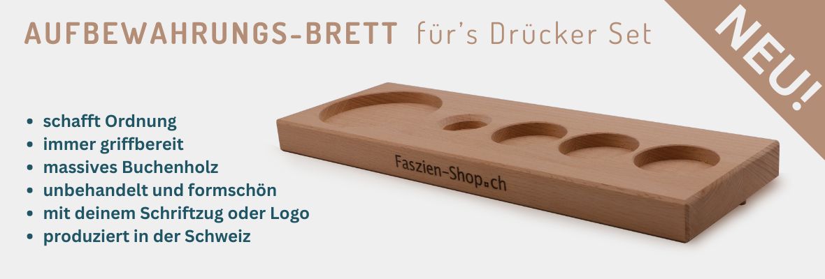 Aufbewahrungsbrett aus massiver Buche für das Drücker Set