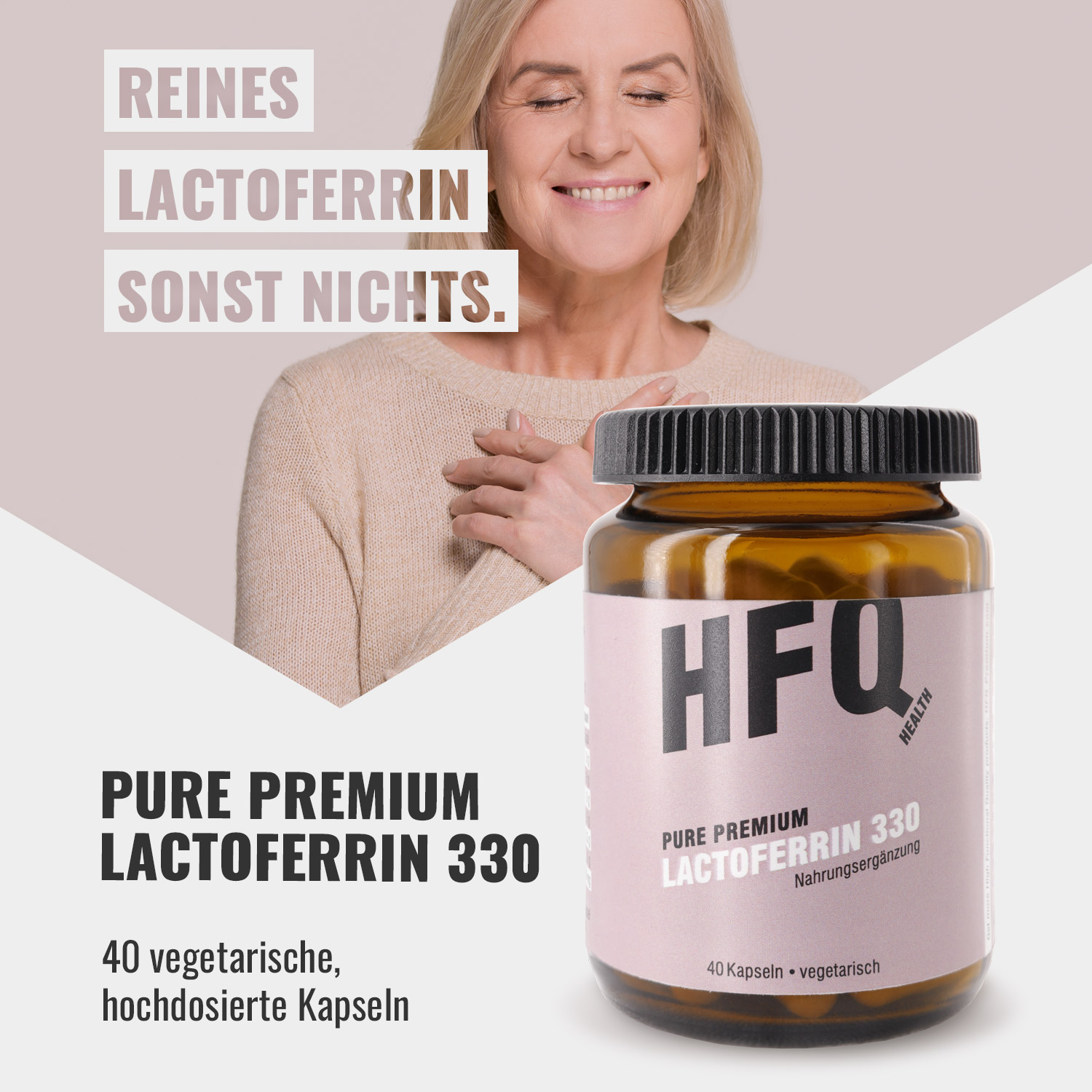 Pure Premium Lactoferrin 330, reines Lactoferrin - sonst nichts